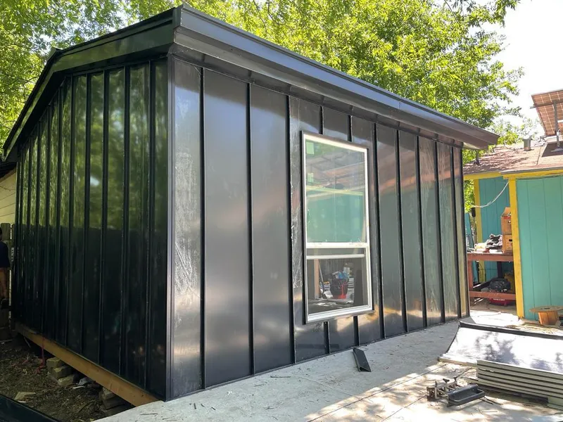 Black standing seam metal wall panels for Metal Roof Installation in Lincoln City