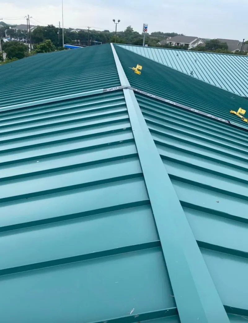 Green commercial metal roof ridge and valley for Metal Roof Repair in Lincoln City
